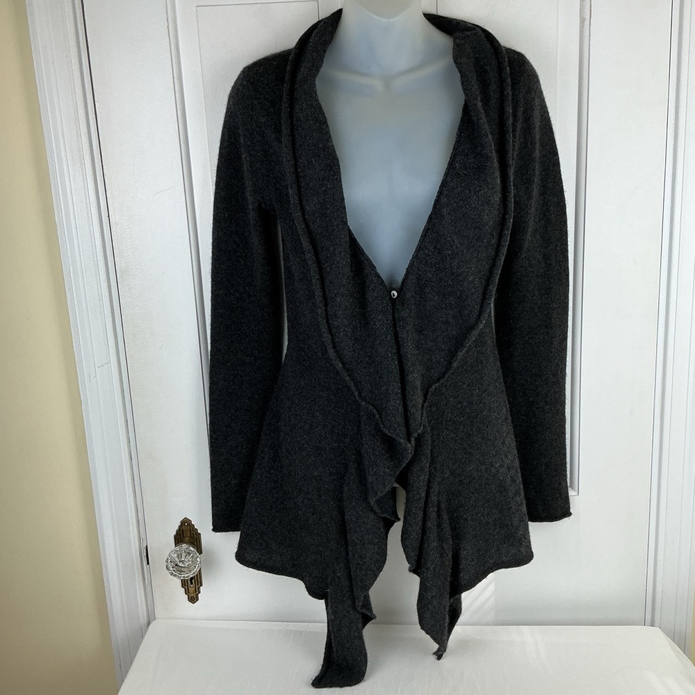 Jaiden Women’s 100% Cashmere Draped Cardigan Sweater Size S